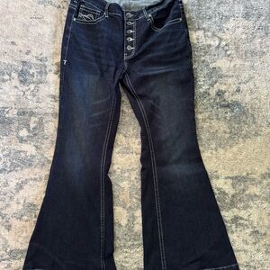 Cowgirl Tuff Dark Blue Flare Jeans